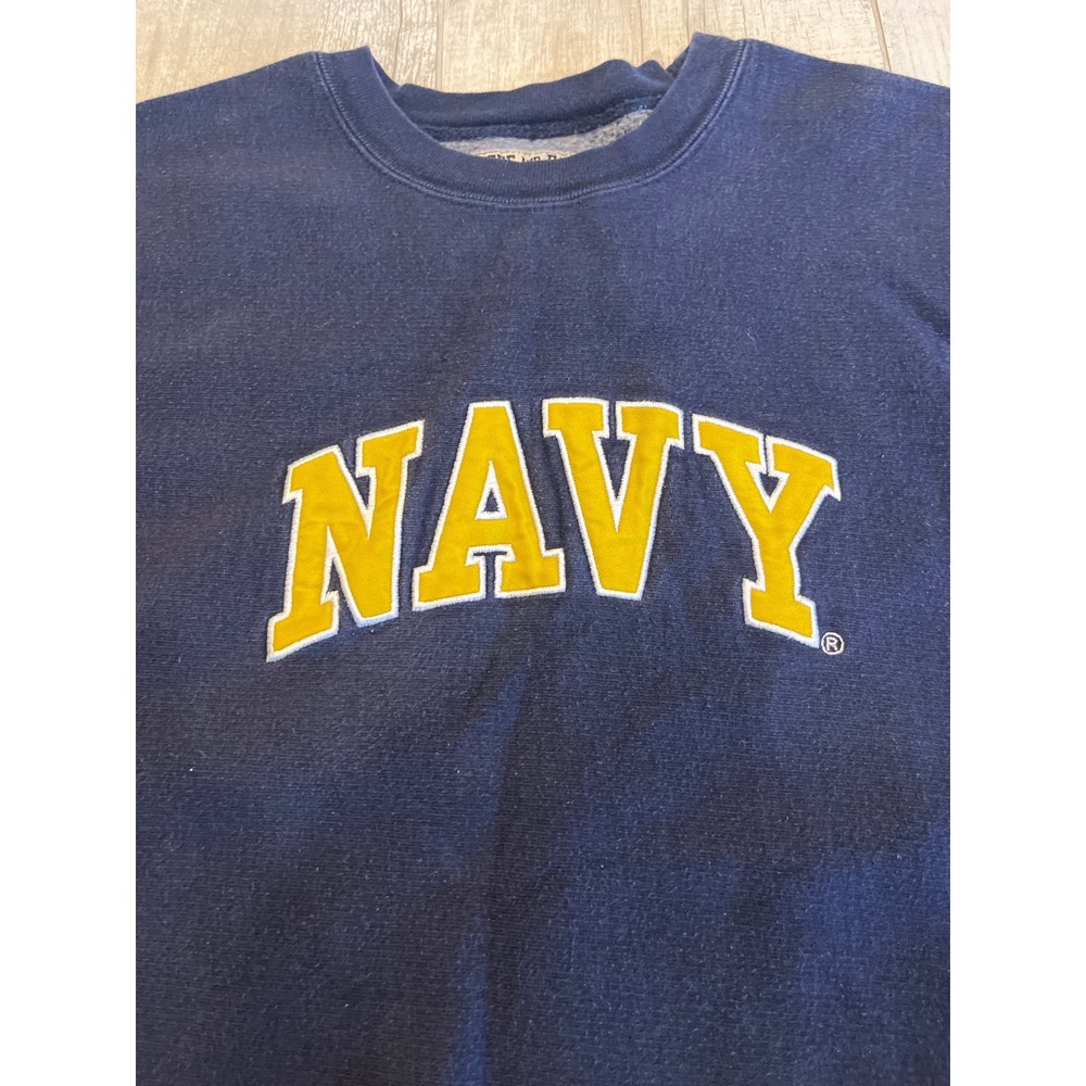 Steve and Barrys U.S. NAVY Graphic Sweatshirt‎ Mens Size S Navy Blue Pullover